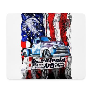Legendary V8 Truck American Flag Eagle - Mouse Pad (horizontal) - white - Front