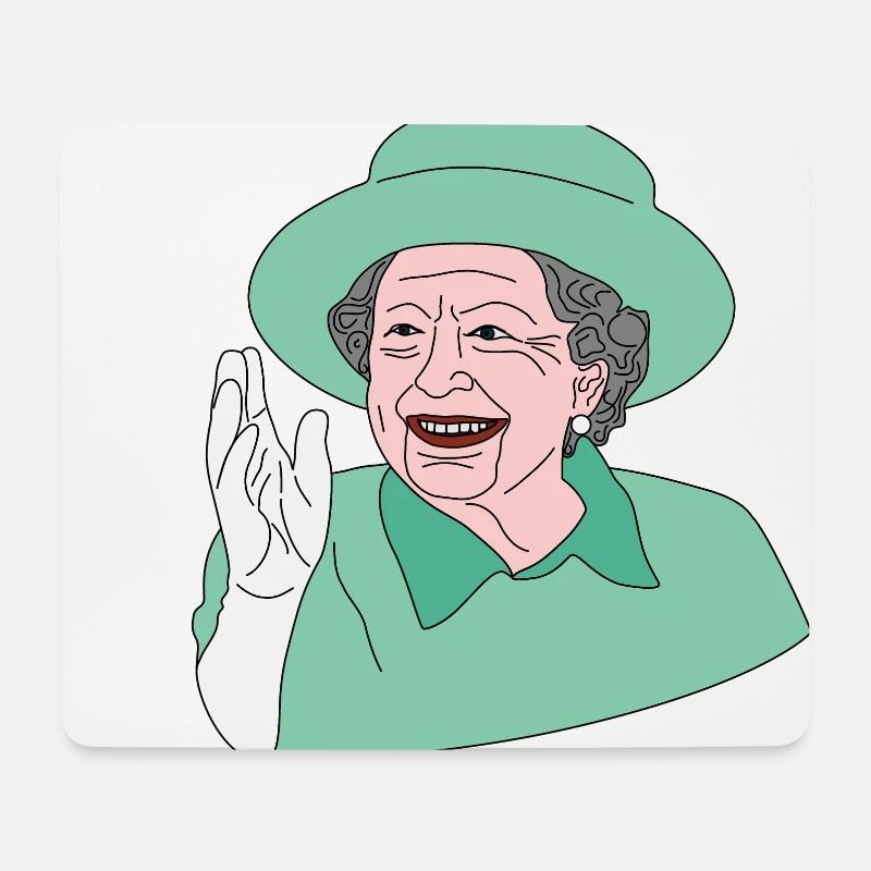 Our majesty the queen Elizabeth II. - Mousepad (Querformat) - Weiß