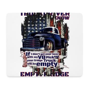 V8 Camion American Flag Beer Transporter - Tapis de souris (format paysage) - blanc - Devant