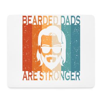 Bearded Dads Are Sronger - Mousepad (Querformat) - Weiß - Vorne