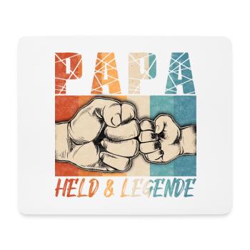 Papa Hero & Legend | Father's Day | Birthday - Mouse Pad (horizontal) - white - Front