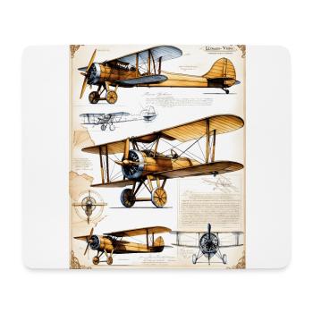 Airplane #1 - Mouse Pad (horizontal) - white - Front