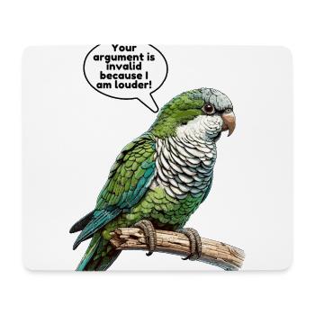 Quäker Papagei Mönch Sittich - Mousepad (Querformat) - Weiß - Vorne