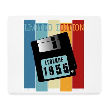 Vintage Diskette IT Geschenk 70. Geburtstag & 1955 - Mousepad (Querformat) - Weiß - Vorne