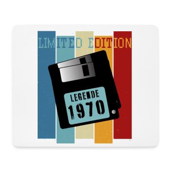 Vintage Diskette IT Geschenk 55. Geburtstag & 1970 - Mousepad (Querformat) - Weiß - Vorne
