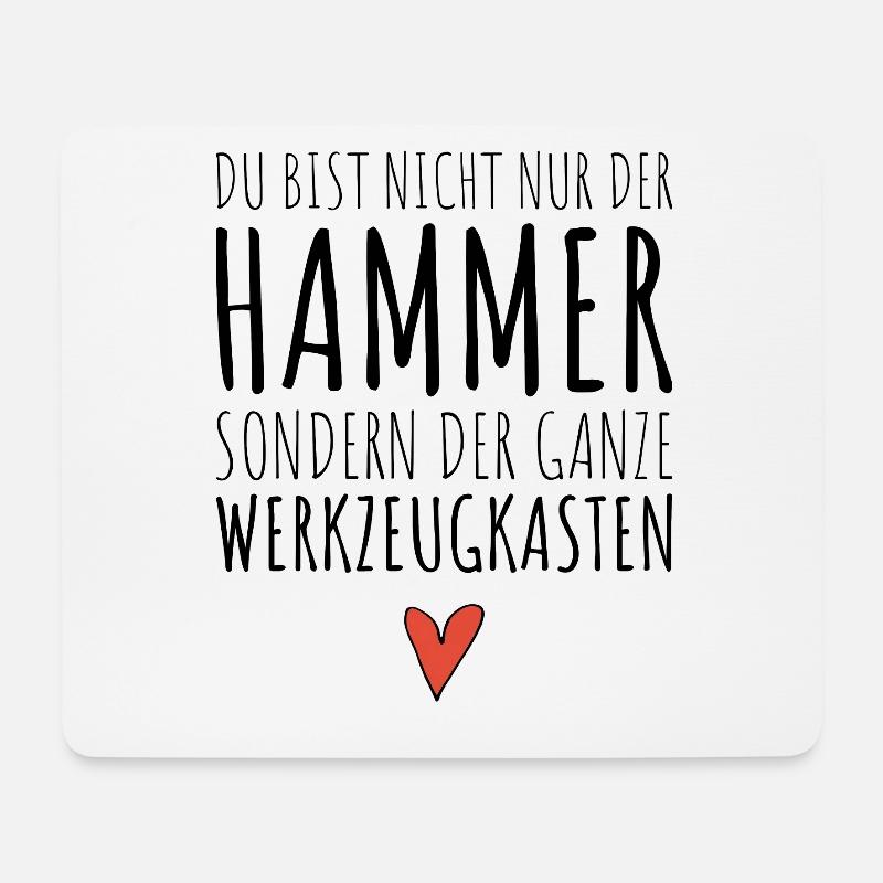 Lustiger Valentinstag Spruch Idee | HAMMER HERZ - Mousepad (Querformat) - Weiß