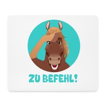 DAS SALUTIERENDE PFERD - Mousepad (Querformat) - Weiß - Vorne