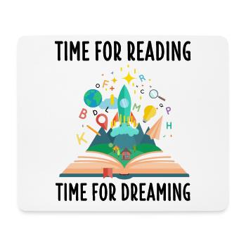 Reading shirt book education bookworm novel gift - Mouse Pad (horizontal) - white - Front