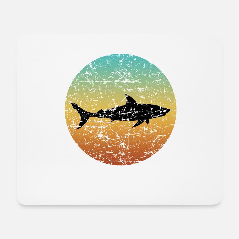 SHARK - Mousepad (Querformat) - Weiß