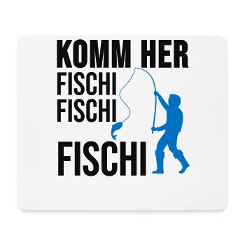 Angeln Shirt Angler Fischer Fisch Geschenk - Mousepad (Querformat) - Weiß - Vorne