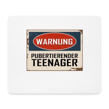 WARNUNG - PUBERTIERENDER TEENAGER - Mousepad (Querformat) - Weiß - Vorne