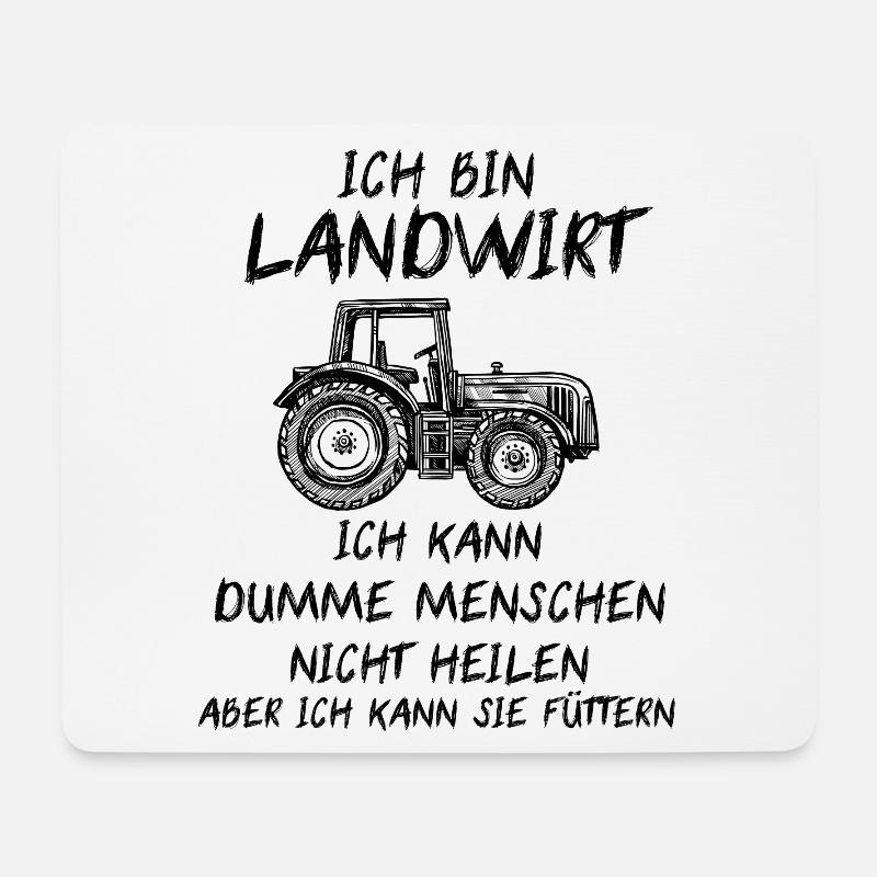 Traktor Bauer Landwirt Beruf Sprüche Geschenk - Mousepad (Querformat) - Weiß