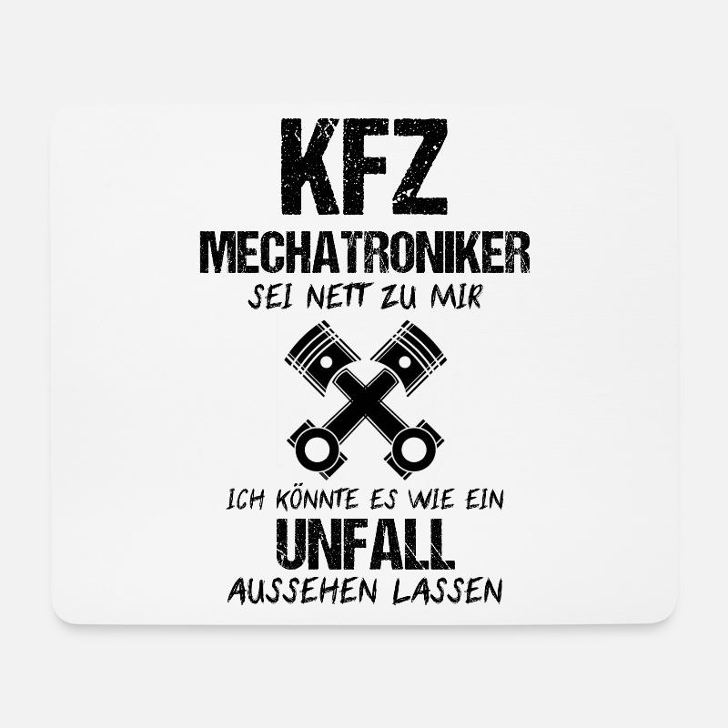 Kfz Mechatroniker Schrauber Spruch Geschenk - Mousepad (Querformat) - Weiß