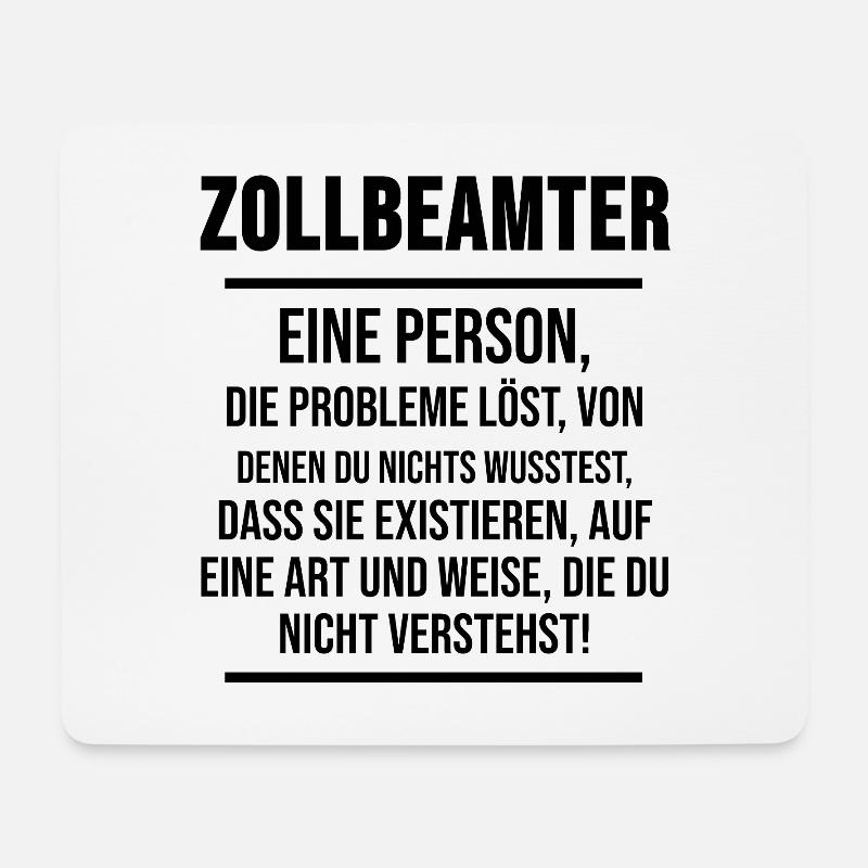 Zollbeamter Zoll Beruf Arbeit Witziges Geschenk - Mousepad (Querformat) - Weiß