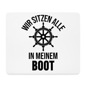 Motorboot Kapitän Boot Boote Seefahrt Geschenk - Mousepad (Querformat) - Weiß - Vorne