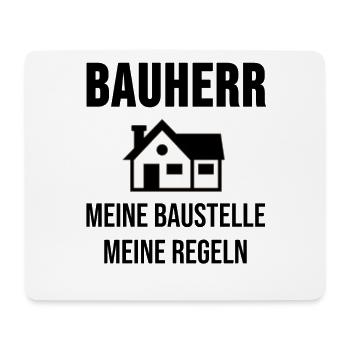 Bauherr Hausbau Baustelle Richtfest Geschenk - Mousepad (Querformat) - Weiß - Vorne