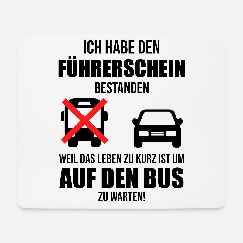 Führerschein Bestanden Fahrschule Geschenk - Mousepad (Querformat) - Weiß