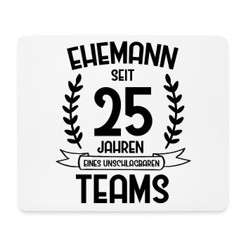Silberne Hochzeit Silberhochzeit Ehe Geschenk - Mousepad (Querformat) - Weiß - Vorne