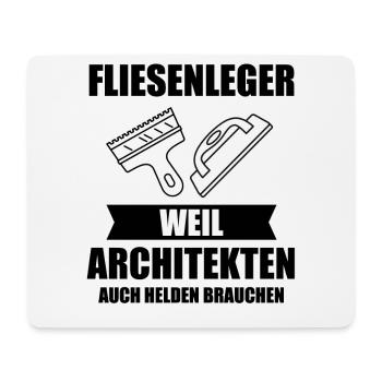 Fliesenleger Plattenleger Fliesen Leger Geschenk - Mousepad (Querformat) - Weiß - Vorne