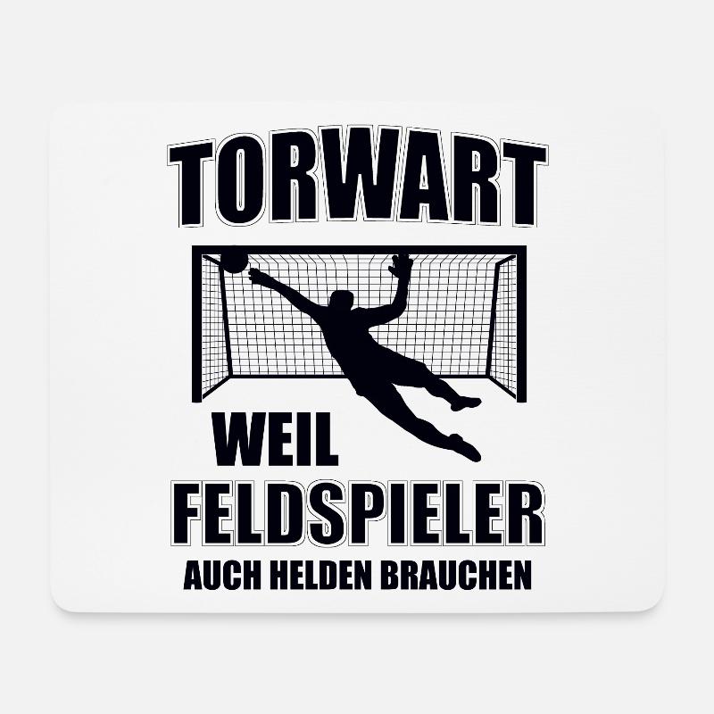 Fußball Torwart Torhüter Tormann Hüter Geschenk - Mousepad (Querformat) - Weiß