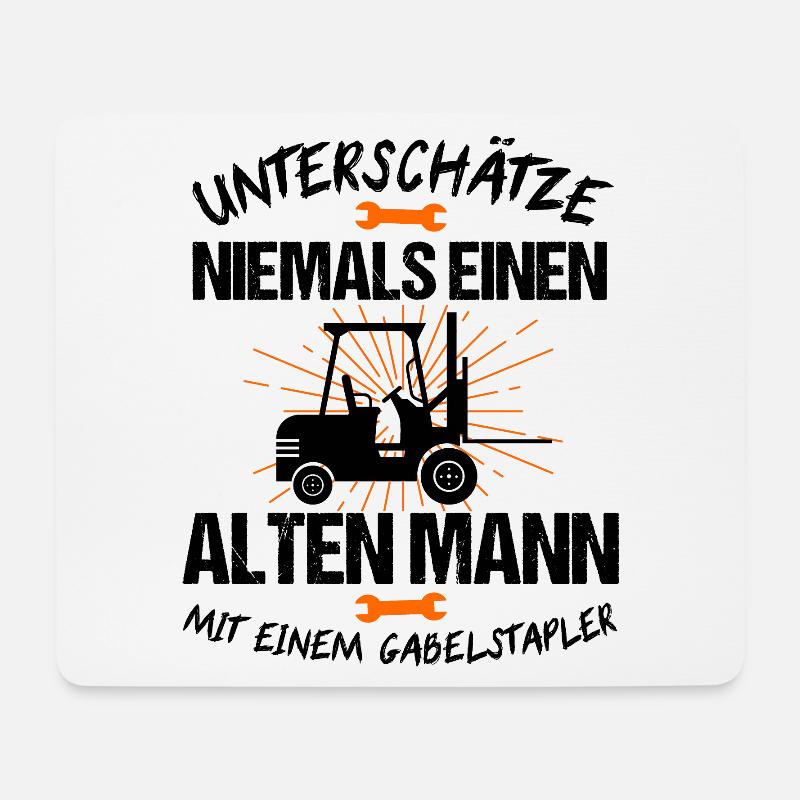 Gabelstapler Lagerist Staplerfahrer Mann Geschenk - Mousepad (Querformat) - Weiß