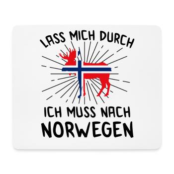 Norwegen Angeln Angel Tour 2020 Elch Geschenk - Mousepad (Querformat) - Weiß - Vorne