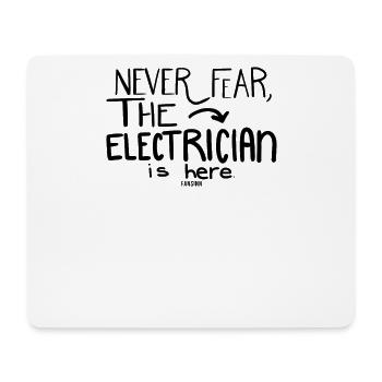 Scared electrician help - Mouse Pad (horizontal) - white - Front