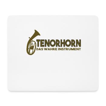 Tenorhorn Das Wahre Instrument - Mousepad (Querformat) - Weiß - Vorne