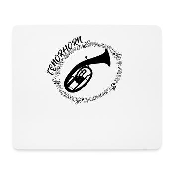 Tenorhorn - Mousepad (Querformat) - Weiß - Vorne