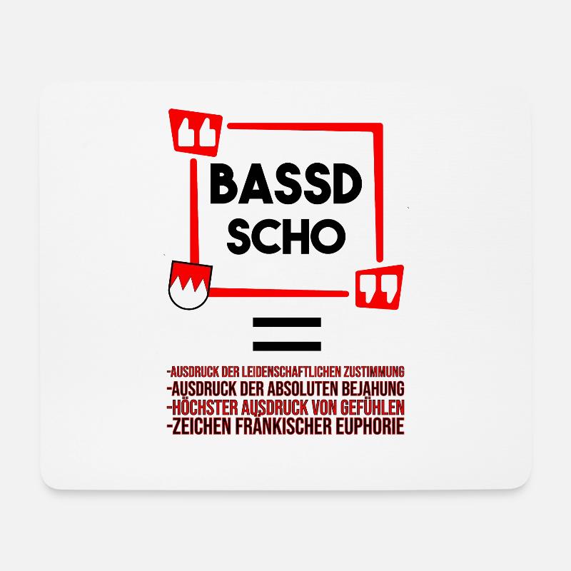 Franken Bassd Scho Erklärung - Mousepad (Querformat) - Weiß