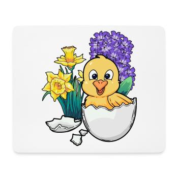 Frohe Ostern Küken Osterei Kinder Baby Ei Kind - Mousepad (Querformat) - Weiß - Vorne
