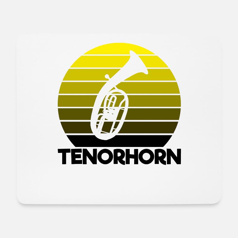 Tenorhorn Tenorhornist Blasmusik Stolz Geschenk - Mousepad (Querformat) - Weiß