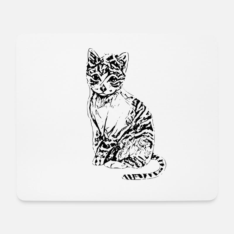 cat - Mouse Pad (horizontal) - white