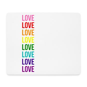 REGENBOGEN LOVE LIEBE GAY PRIDE LBGT HOMOSEXUELL - Mousepad (Querformat) - Weiß - Vorne