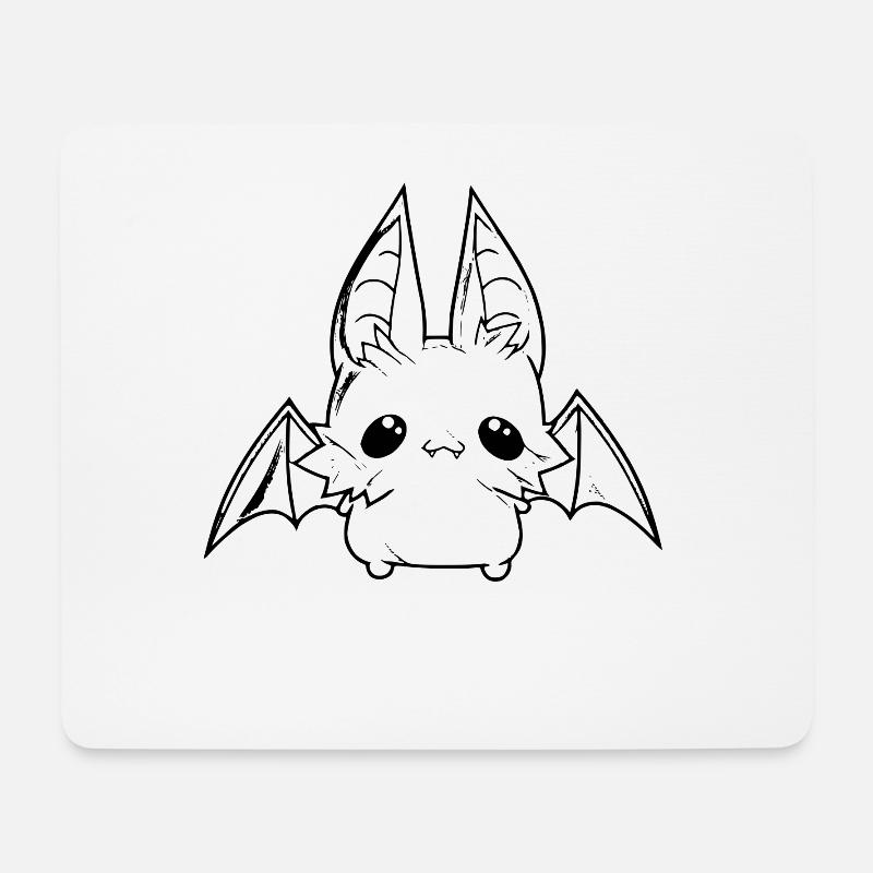 Fledermaus - Mousepad (Querformat) - Weiß