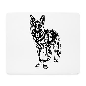 Schäferhund - Mousepad (Querformat) - Weiß - Vorne