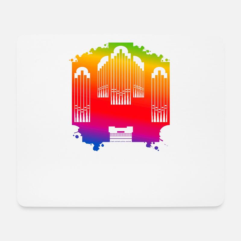 Organist Orgel Orgelmusik Geschenk - Mousepad (Querformat) - Weiß