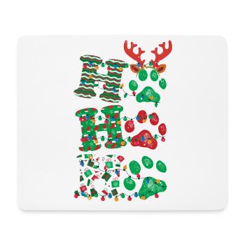 Ho Ho Ho Christmas Dog Lovers Funny Gift T Shirt - Mousepad (Querformat) - Weiß - Vorne