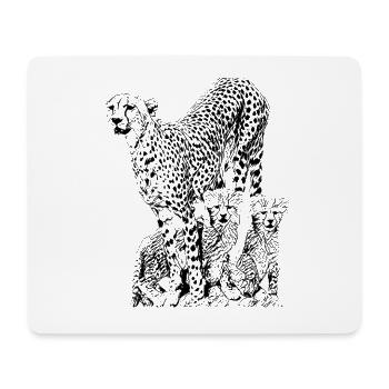 cheetah - Mouse Pad (horizontal) - white - Front