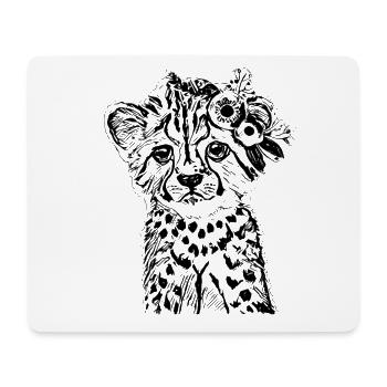 cheetah - Mouse Pad (horizontal) - white - Front