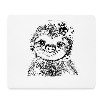 Paresseux - Tapis de souris (format paysage) - blanc - Devant