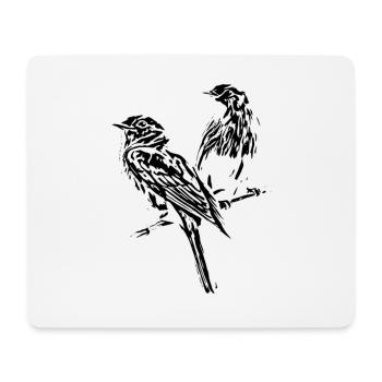 Oiseaux - Tapis de souris (format paysage) - blanc - Devant