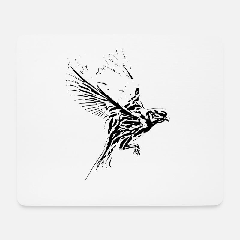 Vogel - Mousepad (Querformat) - Weiß