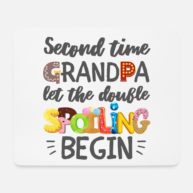 Zweites Mal Opa lassen die Beute beginnen - Mousepad (Querformat) - Weiß