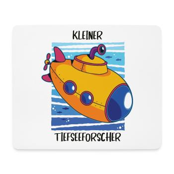 Kleiner Tiefseeforscher - Gelbes U-Boot - Mousepad (Querformat) - Weiß - Vorne