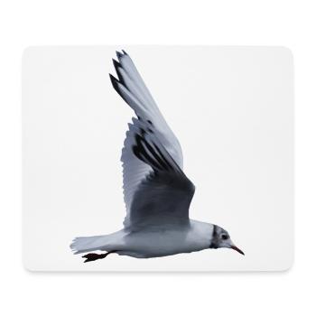 A flying seagull - Mouse Pad (horizontal) - white - Front