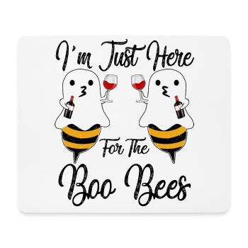 Halloween I’m Just Here For The Boo Bees T Shirt - Tapis de souris (format paysage) - blanc - Devant