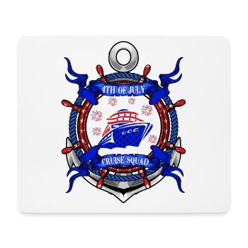 4th of July Cruise Squad - Mouse Pad (horizontal) - white - Front