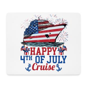 Joyeux 4 juillet Cruising USA Flag - Tapis de souris (format paysage) - blanc - Devant