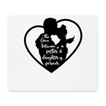 L’amour entre un père et sa fille est éternel - Tapis de souris (format paysage) - blanc - Devant